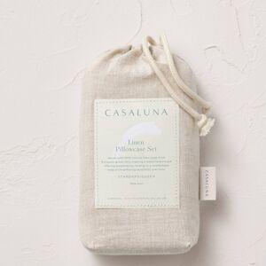 King 100% Linen Pillowcases Natural - Casaluna